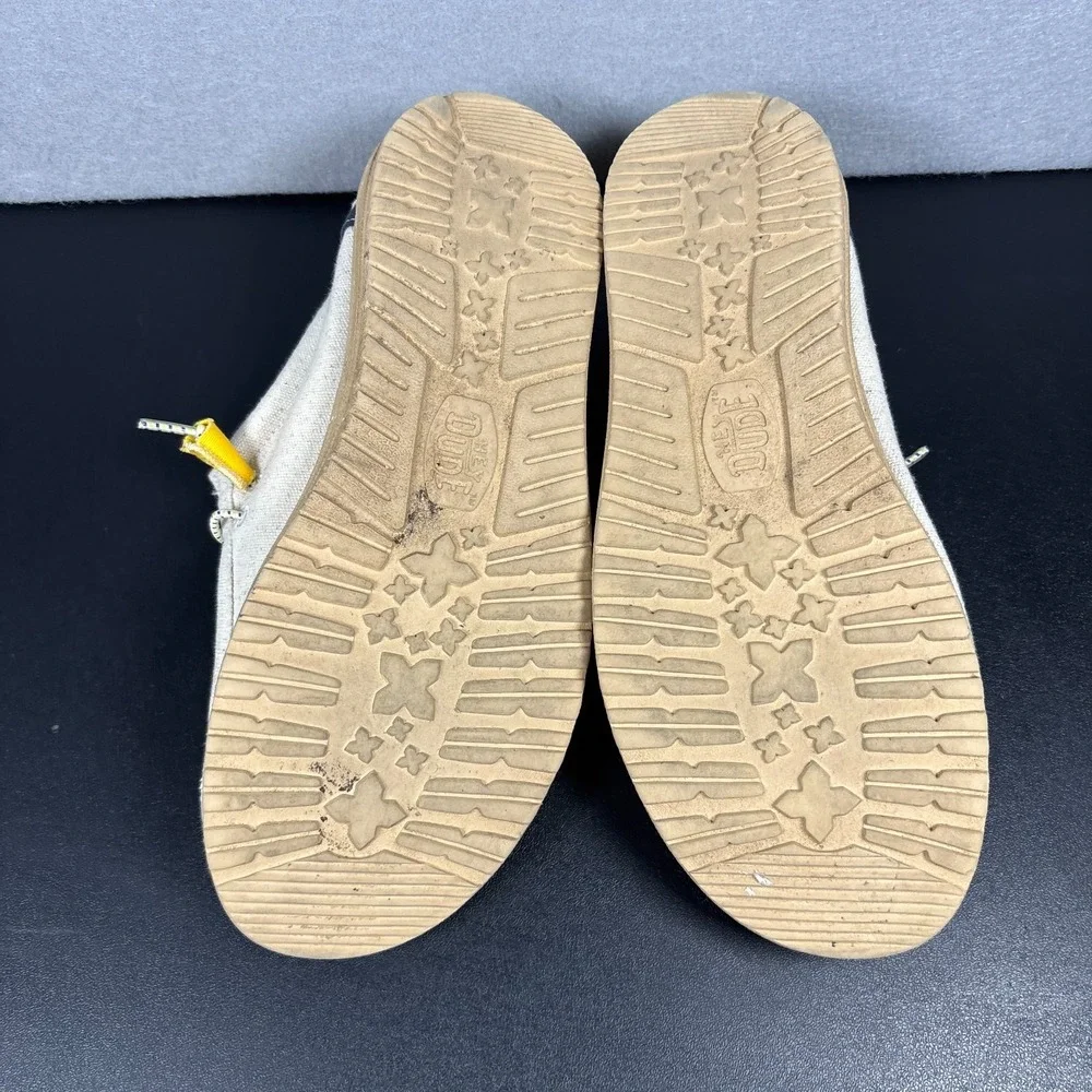 HeyDude x Corona Wally Mens Size 10 Natural White Canvas Slip On Casual Shoes